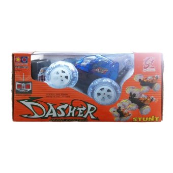 Worktoys รถบังคับไร้สาย ตีลังกา มีเสียงดนตรี มีไฟ สีน้ำเงิน