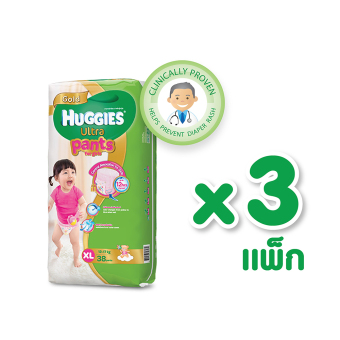 ขายยกลัง! Huggies Ultra Gold แบบกางเกง ไซส์ XL 38 ชิ้น 3 แพ็ก สำหรับเด็กหญิง ขายยกลัง! Huggies Ultra Gold แบบกางเกง ไซส์ XL 38 ชิ้น 3 แพ็ก สำหรับเด็กหญิง