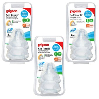 PIGEON จุกเสมือนนมมารดา รุ่น พลัสSoftouchแพ็คคู่3แพ็ค(L 6ชิ้น) PIGEON จุกเสมือนนมมารดา รุ่น พลัสSoftouchแพ็คคู่3แพ็ค(L 6ชิ้น)