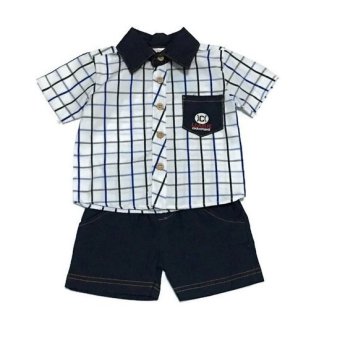 ฺBaby เซ็ทเสื้อผ้าเด็กชาย 2ชิ้น ( เสื้อเชิ๊ต + กางเกง ) ลายสก๊อตสีขาว ฺBaby เซ็ทเสื้อผ้าเด็กชาย 2ชิ้น ( เสื้อเชิ๊ต + กางเกง ) ลายสก๊อตสีขาว