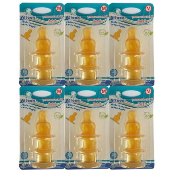 Attoon Natural Rubber แอตตูนจุกนมยางธรรมชาติ กันสำลัก ไซส์ M จำนวน 3ชิ้น/แพ็ค (แพ็ค 6) Attoon Natural Rubber แอตตูนจุกนมยางธรรมชาติ กันสำลัก ไซส์ M จำนวน 3ชิ้น/แพ็ค (แพ็ค 6)