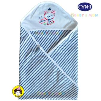 Enfantผ้าห่อตัวเด็กผืนใหญ่Size83x83Cm. ลายหมีน่ารัก (สีน้ำเงิน-พื้นขาว) Enfantผ้าห่อตัวเด็กผืนใหญ่Size83x83Cm. ลายหมีน่ารัก (สีน้ำเงิน-พื้นขาว)