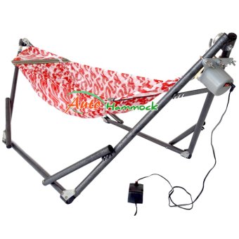 Auto Hammock เปลนอนเด็กแบบเปลไกวอัตโนมัติผ้าเปลเล็กสไตล์เปลญวนสีแดง(Hammock)กับมอเตอร์ VN-365 Auto Hammock เปลนอนเด็กแบบเปลไกวอัตโนมัติผ้าเปลเล็กสไตล์เปลญวนสีแดง(Hammock)กับมอเตอร์ VN-365