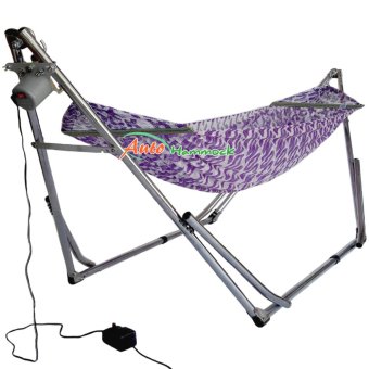 Auto Hammock เปลไกวเด็กอัตโนมัติแบบเปลญวนใหญ่สีม่วง(Hammock)กับมอเตอร์ Vinanoi 80 Kg. Auto Hammock เปลไกวเด็กอัตโนมัติแบบเปลญวนใหญ่สีม่วง(Hammock)กับมอเตอร์ Vinanoi 80 Kg.