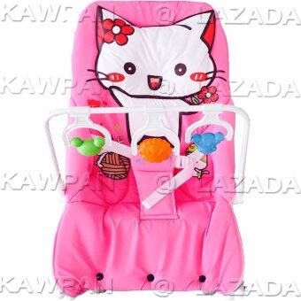 Attoon เปลโยกหนัาแมว + หมอนหลุม + โมบายของเล่น - สีชมพู Attoon เปลโยกหนัาแมว + หมอนหลุม + โมบายของเล่น - สีชมพู