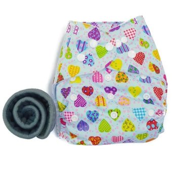BABYKIDS95 กางเกงผ้าอ้อมกันน้ำ+แผ่นซับชาโคล Size:3-16กก. (Mixed Hearts) BABYKIDS95 กางเกงผ้าอ้อมกันน้ำ+แผ่นซับชาโคล Size:3-16กก. (Mixed Hearts)