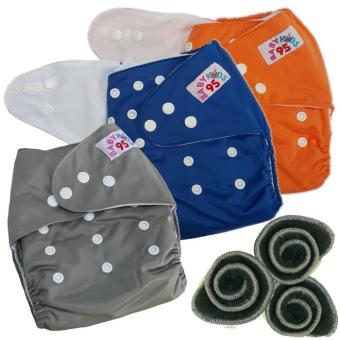 BABYKIDS95 กางเกงผ้าอ้อมกันน้ำ+แผ่นซับชาโคล Size:3-16กก. เซ็ท3ตัว (Orange/Dark Blue/Grey) BABYKIDS95 กางเกงผ้าอ้อมกันน้ำ+แผ่นซับชาโคล Size:3-16กก. เซ็ท3ตัว (Orange/Dark Blue/Grey)