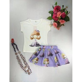 ple shop เสื้อยืดเข้าขุดกระโปรงสกรีนลายสีม่วง ple shop เสื้อยืดเข้าขุดกระโปรงสกรีนลายสีม่วง