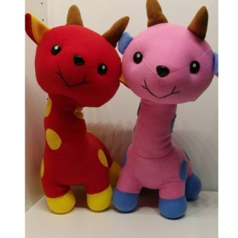 ตุ๊กตายีราฟ (แพ็คคู่) สีแดง จำนวน 1 ตัว สีชมพู จำนวน 1 ตัว ตุ๊กตายีราฟ (แพ็คคู่) สีแดง จำนวน 1 ตัว สีชมพู จำนวน 1 ตัว