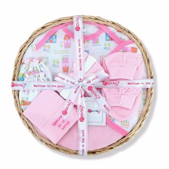 Babybrown Giftset ตะกร้า สำหรับเด็กแรกเกิด ชุด 9 ชิ้น สีชมพู Babybrown Giftset ตะกร้า สำหรับเด็กแรกเกิด ชุด 9 ชิ้น สีชมพู