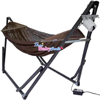 Auto Hammockเปลนอนเด็กสไตล์เปลญวน (ขนาดจัมโบ้)สีน้ำตาล แบบไกวอัตโนมัติกับมอเตอร์ S-Baby Auto Hammockเปลนอนเด็กสไตล์เปลญวน (ขนาดจัมโบ้)สีน้ำตาล แบบไกวอัตโนมัติกับมอเตอร์ S-Baby