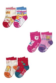 Dsox ถุงเท้าแฟชั่นเด็ก 1-2 ปี - Multicolor (แพ็ค 6 คู่) Dsox ถุงเท้าแฟชั่นเด็ก 1-2 ปี - Multicolor (แพ็ค 6 คู่)
