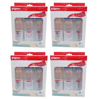 PIGEON ขวด RPP 8 oz พร้อมจุกคลาสสิค PIGEON ไซส์ M 3ขวด/แพ็ค (4แพ็ค) PIGEON ขวด RPP 8 oz พร้อมจุกคลาสสิค PIGEON ไซส์ M 3ขวด/แพ็ค (4แพ็ค)