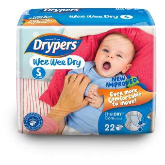 Drypers ผ้าอ้อมสำหรับเด็ก รุ่น WWD S 22 ชิ้น Drypers ผ้าอ้อมสำหรับเด็ก รุ่น WWD S 22 ชิ้น