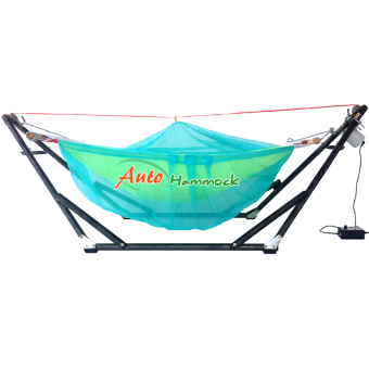 Auto Hammock เปลไกวเด็กอ่อนอัตโนมัติสไตล์เปลญวนกับผ้ามุ้ง (โทนสีฟ้า) Auto Hammock เปลไกวเด็กอ่อนอัตโนมัติสไตล์เปลญวนกับผ้ามุ้ง (โทนสีฟ้า)