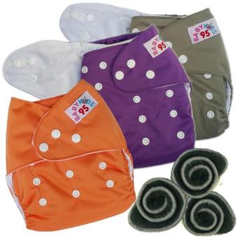 BABYKIDS95 กางเกงผ้าอ้อมกันน้ำ+แผ่นซับชาโคล Size:3-16กก. เซ็ท3ตัว (Grey/Purple/Orange) BABYKIDS95 กางเกงผ้าอ้อมกันน้ำ+แผ่นซับชาโคล Size:3-16กก. เซ็ท3ตัว (Grey/Purple/Orange)