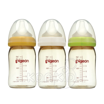 Pigeon ขวดนม PPSU 160 มล (5oz) BPA Free ทรงคอกว้างพร้อมจุกนม รุ่นพลัส Size SS แพ็ค 3 ขวด Pigeon ขวดนม PPSU 160 มล (5oz) BPA Free ทรงคอกว้างพร้อมจุกนม รุ่นพลัส Size SS แพ็ค 3 ขวด