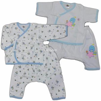 BABYKIDS95 เสื้อผูกหน้า+กางเกงเป้าต่อ Size 6-12 เดือน 2 ชุด (Blue) BABYKIDS95 เสื้อผูกหน้า+กางเกงเป้าต่อ Size 6-12 เดือน 2 ชุด (Blue)