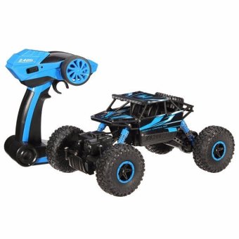 Hitech รถไต่หิน รถบังคับวิทยุ Scale 1:18 Rock Crawler 4WD 2.4ghz สีฟ้า