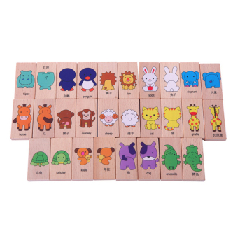 Trainandtoys โดมิโน่จับคู่ภาพ ชุด Animal Trainandtoys โดมิโน่จับคู่ภาพ ชุด Animal