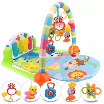 baby_kidsonline เพลยิมเสริมพัฒนาการพร้อมแป้นดนตรีเปียโน - ขอบพลาสติกด้านข้างสีเขียว baby_kidsonline เพลยิมเสริมพัฒนาการพร้อมแป้นดนตรีเปียโน - ขอบพลาสติกด้านข้างสีเขียว