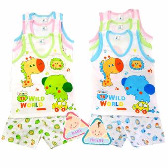 BABY Heart ชุดเสื้อกล้าม แพ็ค 6 ตัว ผ้า cotton 100% BABY Heart ชุดเสื้อกล้าม แพ็ค 6 ตัว ผ้า cotton 100%
