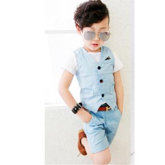 ชุดเด็กผู้ชาย สีฟ้า เสื้อกั๊ก+กางเกง ครบชุด Size 110 ขนาดเด็ก 3-4 ขวบ เรียบหรูดูดี ชุดเด็กผู้ชาย สีฟ้า เสื้อกั๊ก+กางเกง ครบชุด Size 110 ขนาดเด็ก 3-4 ขวบ เรียบหรูดูดี