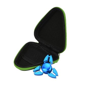 Gift For Fidget Hand Spinner Triangle Finger Toy Focus ADHD Autism Bag Case Green - intl image