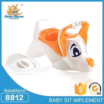 Babamama กระโถนโถสุขภัณฑสำหรับเด็กพลาสติก รูปสุนัข รุ่น 8812 สีขาวส้ม Babamama กระโถนโถสุขภัณฑสำหรับเด็กพลาสติก รูปสุนัข รุ่น 8812 สีขาวส้ม