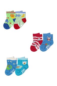 Dsox ถุงเท้าแฟชั่นสำหรับเด็กชาย 6-12 เดือน - Multicolor (แพ็ค 6 คู่) Dsox ถุงเท้าแฟชั่นสำหรับเด็กชาย 6-12 เดือน - Multicolor (แพ็ค 6 คู่)