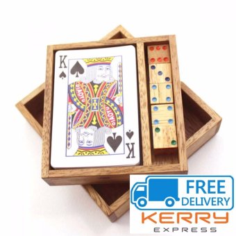 ของเล่นไม้ กล่องใส่ไพ่กระดาษ พร้อมลูกเต๋า (Playing Cards Box , Cards game set) ของเล่นไม้ กล่องใส่ไพ่กระดาษ พร้อมลูกเต๋า (Playing Cards Box , Cards game set)