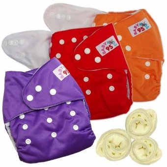 กางเกงผ้าอ้อมกันน้ำ+แผ่นซับไมโครฯ Size:3-16กก. เซ็ท3ตัว (Orange/Red/Purple) กางเกงผ้าอ้อมกันน้ำ+แผ่นซับไมโครฯ Size:3-16กก. เซ็ท3ตัว (Orange/Red/Purple)