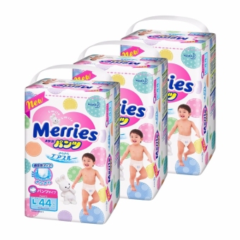 ขายยกลัง! Merries ผ้าอ้อมเมอร์รี่ส์ชนิดกางเกง ไซส์ L 44ชิ้น x 3 แพค (รวม 132 ชิ้น) ขายยกลัง! Merries ผ้าอ้อมเมอร์รี่ส์ชนิดกางเกง ไซส์ L 44ชิ้น x 3 แพค (รวม 132 ชิ้น)