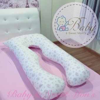 Babyandsweetmom หมอนคนท้อง หมอนรองครรภ์ หมอนสุขภาพ หมอนตัวยู U-Shapeสีขาวลายดอกไม้ Babyandsweetmom หมอนคนท้อง หมอนรองครรภ์ หมอนสุขภาพ หมอนตัวยู U-Shapeสีขาวลายดอกไม้