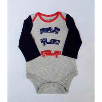 BabyGap บอดี้สูท เด็กชาย หญิง สีเทาแขนกรมท่า สกรีน รถแข่งด้านหน้า BabyGap บอดี้สูท เด็กชาย หญิง สีเทาแขนกรมท่า สกรีน รถแข่งด้านหน้า