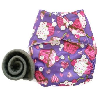 BABYKIDS95 กางเกงผ้าอ้อมกันน้ำ+แผ่นซับชาโคล Size:3-16กก. (Purple Dino) BABYKIDS95 กางเกงผ้าอ้อมกันน้ำ+แผ่นซับชาโคล Size:3-16กก. (Purple Dino)