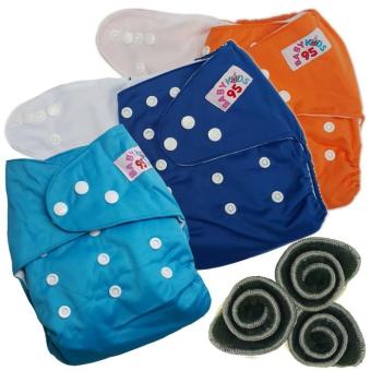 BABYKIDS95 กางเกงผ้าอ้อมกันน้ำ+แผ่นซับชาโคล Size:3-16กก. เซ็ท3ตัว (Orange/Dark Blue/Blue) BABYKIDS95 กางเกงผ้าอ้อมกันน้ำ+แผ่นซับชาโคล Size:3-16กก. เซ็ท3ตัว (Orange/Dark Blue/Blue)