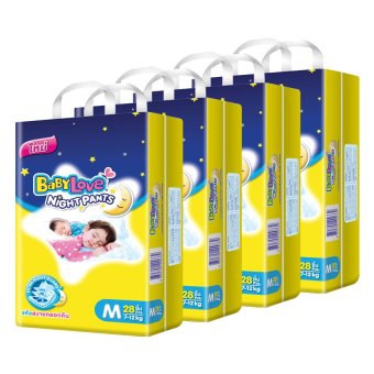ขายยกลัง! BABYLOVE เบบี้เลิฟ กางเกงผ้าอ้อมเด็ก ไนท์แพนส์ จัมโบ้ M 28 ชิ้น (รวม 4 แพ็ค ทั้งหมด 112 ชิ้น) ขายยกลัง! BABYLOVE เบบี้เลิฟ กางเกงผ้าอ้อมเด็ก ไนท์แพนส์ จัมโบ้ M 28 ชิ้น (รวม 4 แพ็ค ทั้งหมด 112 ชิ้น)