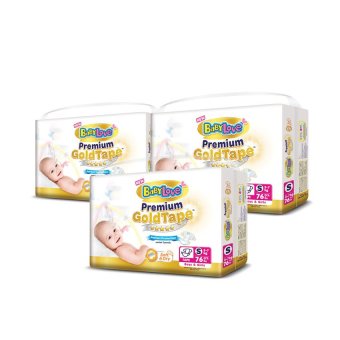 BabyLove ผ้าอ้อมแบบเทป รุ่น Premium Gold Tape ไซส์ S 3 แพ็ค (รวม 228 ชิ้น) ฟรี! กางเกงผ้าอ้อม ไซส์ M (1 แพ็ค) BabyLove ผ้าอ้อมแบบเทป รุ่น Premium Gold Tape ไซส์ S 3 แพ็ค (รวม 228 ชิ้น) ฟรี! กางเกงผ้าอ้อม ไซส์ M (1 แพ็ค)