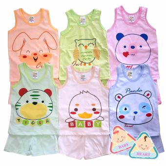 Baby heart เสื้อกล้ามเด็กอ่อน เสื้อกล้ามเด็กแรกเกิด ผ้า cotton 100%แพ็ค 6 ตัว Baby heart เสื้อกล้ามเด็กอ่อน เสื้อกล้ามเด็กแรกเกิด ผ้า cotton 100%แพ็ค 6 ตัว