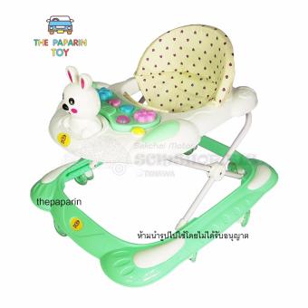 รถหัดเดิน ปรับระดับได้พร้อมเสียงดนตรี น่ากระต่าย สีเขียว รถหัดเดิน ปรับระดับได้พร้อมเสียงดนตรี น่ากระต่าย สีเขียว