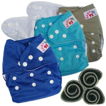 BABYKIDS95 กางเกงผ้าอ้อมกันน้ำ+แผ่นซับชาโคล Size:3-16กก. เซ็ท3ตัว (Grey/Blue/Dark Blue) BABYKIDS95 กางเกงผ้าอ้อมกันน้ำ+แผ่นซับชาโคล Size:3-16กก. เซ็ท3ตัว (Grey/Blue/Dark Blue)