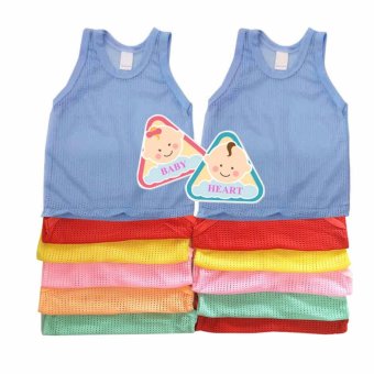 Baby heart เสื้อกล้ามรู เสื้อกล้ามเด็ก แพ็ค 12 ตัว Baby heart เสื้อกล้ามรู เสื้อกล้ามเด็ก แพ็ค 12 ตัว