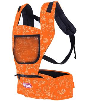 CHOKUNSHOP เป้อุ้มเด็ก + Hip Seat (สีส้ม) CHOKUNSHOP เป้อุ้มเด็ก + Hip Seat (สีส้ม)