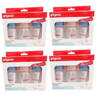 PIGEON ขวด RPP 4 oz พร้อมจุกคลาสสิค PIGEON ไซส์ S 3ขวด/แพ็ค (4แพ็ค) PIGEON ขวด RPP 4 oz พร้อมจุกคลาสสิค PIGEON ไซส์ S 3ขวด/แพ็ค (4แพ็ค)
