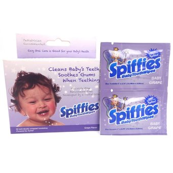 Spiffies ผ้าเช็ดฟันออร์แกนิค สำหรับเด็ก 0-5 ปี (รสองุ่น) Spiffies ผ้าเช็ดฟันออร์แกนิค สำหรับเด็ก 0-5 ปี (รสองุ่น)