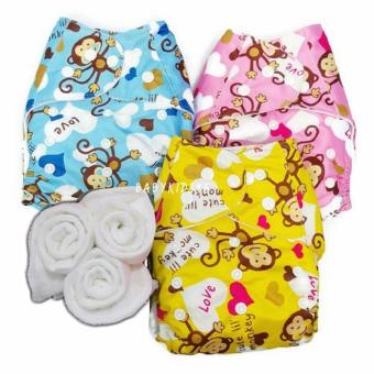 กางเกงผ้าอ้อม กันน้ำ PUL +แผ่นซับไมโครฯ Size:3-16กก. เซ็ท3ตัว A3-3001 กางเกงผ้าอ้อม กันน้ำ PUL +แผ่นซับไมโครฯ Size:3-16กก. เซ็ท3ตัว A3-3001