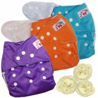 กางเกงผ้าอ้อมกันน้ำ+แผ่นซับไมโครฯ Size:3-16กก. เซ็ท3ตัว (Blue/Orange/Purple) กางเกงผ้าอ้อมกันน้ำ+แผ่นซับไมโครฯ Size:3-16กก. เซ็ท3ตัว (Blue/Orange/Purple)
