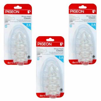PIGEON จุกนมซิลิคอน รุ่นคลาสสิค แพ็ค 3 ชิ้น ไซส์ M (3 แพ็ค) PIGEON จุกนมซิลิคอน รุ่นคลาสสิค แพ็ค 3 ชิ้น ไซส์ M (3 แพ็ค)