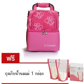 Celebs Mom กระเป๋าเก็บความเย็น กระเป๋าเก็บอุณหภูมิ - สีชมพู (ฟรี ถุงเก็บน้ำนมแม่) Celebs Mom กระเป๋าเก็บความเย็น กระเป๋าเก็บอุณหภูมิ - สีชมพู (ฟรี ถุงเก็บน้ำนมแม่)